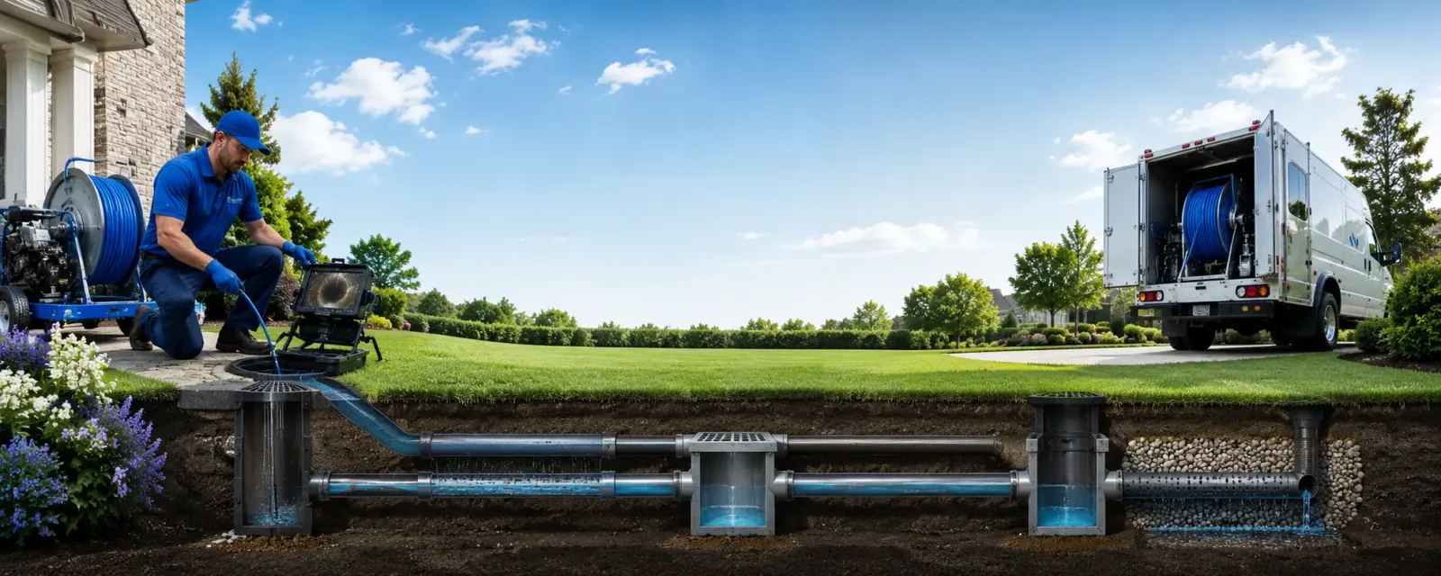 Outdoor drain cleaning information for Russia, OH